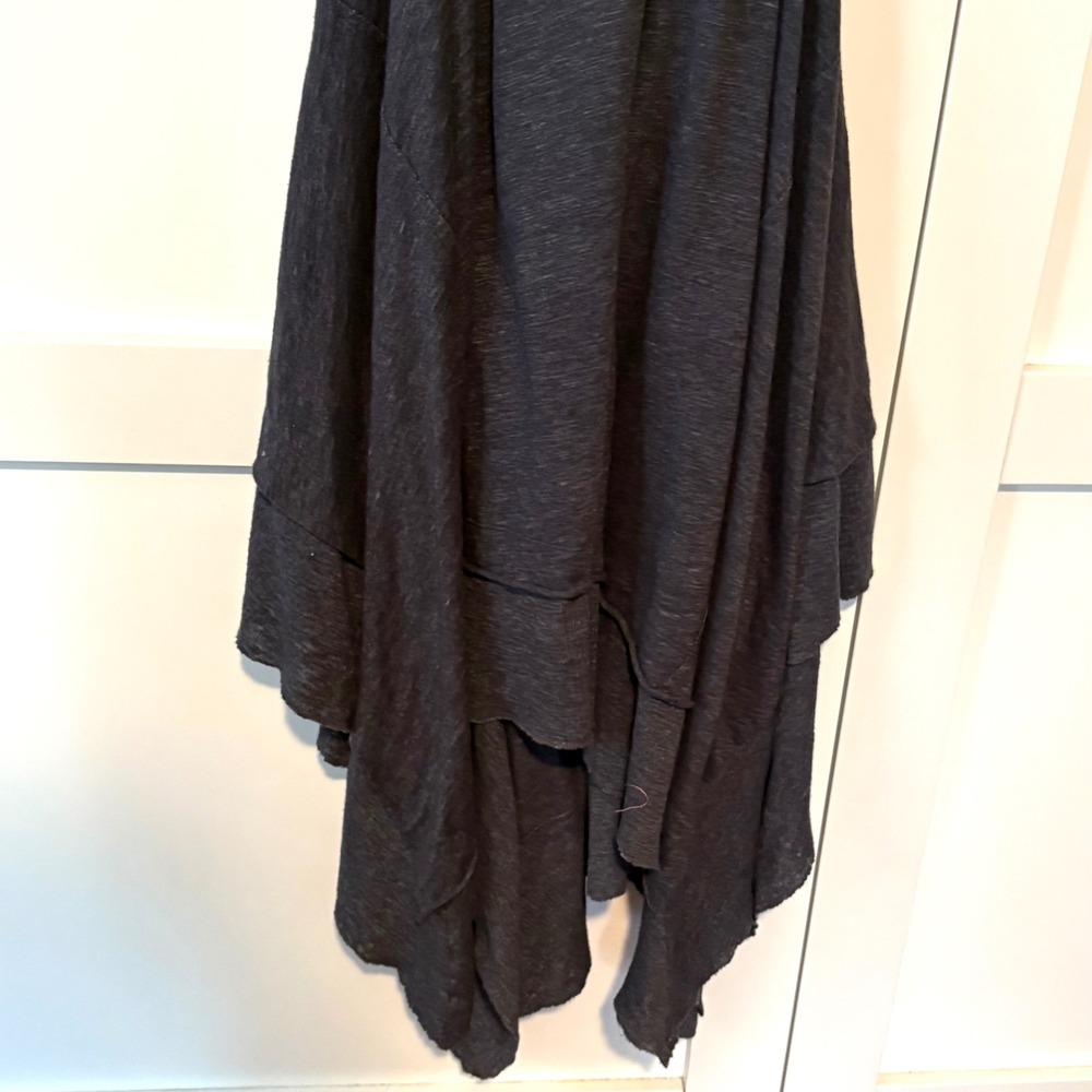 We The Free Black Asymmetrical Handkerchief Hem Slip Dress - Picture 4 of 11